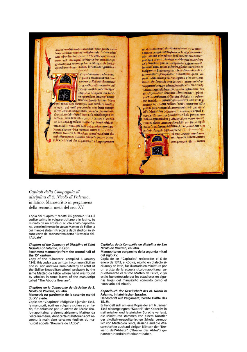 Capitoli della Compagnia di disciplina di S. Nicol&ograve; di Palermo