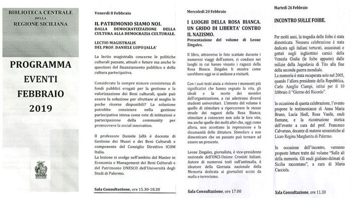 Eventi Febbraio 2019